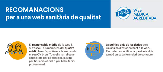 Infografia ‘RECOMANACIONS per a una web sanitària de qualitat’