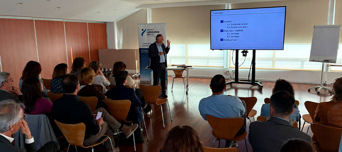 La transformació del sistema sanitari des del lideratge dels professionals: trobada de la Xarxa de Lideratge Mèdic amb Manel del Castillo